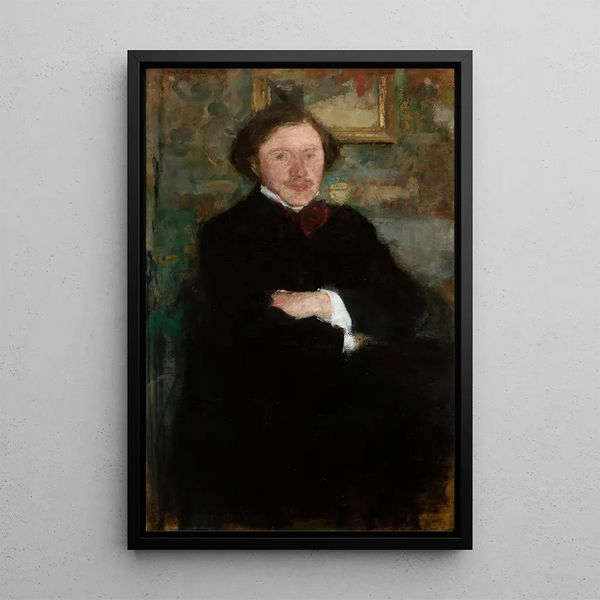 Portrait of the pianist Professor Antoni Dieth - Olga Boznańska — framed artwork on a wall