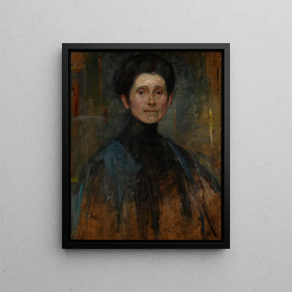 Self-portrait - Olga Boznańska — framed artwork on a wall