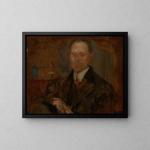 Sketch for a male portrait - Olga Boznańska — framed artwork on a wall