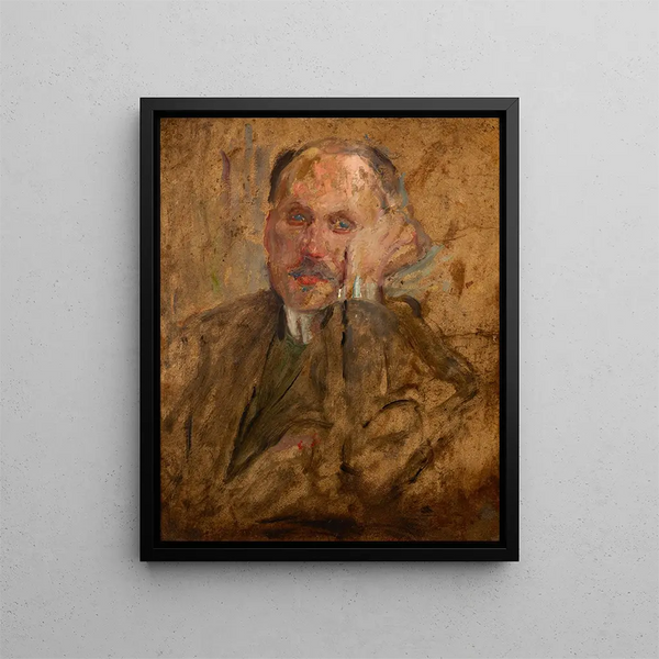 Sketch of a male figure - Olga Boznańska — framed artwork on a wall