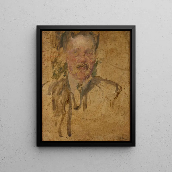 Sketch of the portrait of M. Beyley - Olga Boznańska — framed artwork on a wall