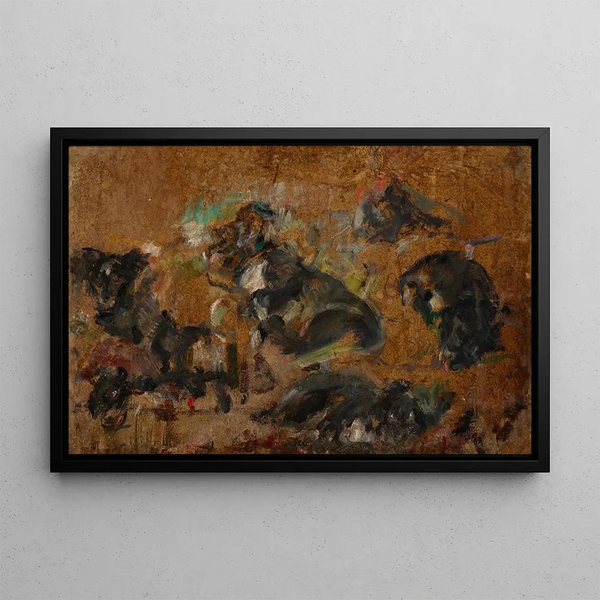 Sketches of dogs - Olga Boznańska — framed artwork on a wall