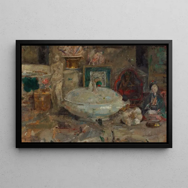 Nature morte avec un vase - Olga Boznańska — framed artwork on a wall