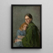 Study of a woman with a girl - Olga Boznańska — framed artwork on a wall