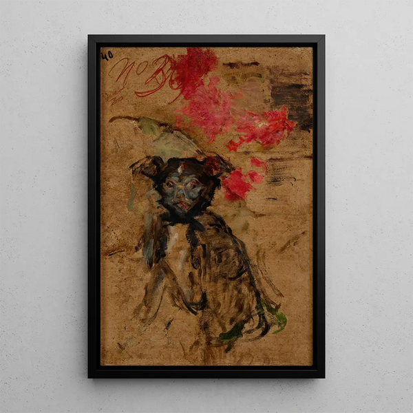Study of the Dog by the artist - Olga Boznańska — framed artwork on a wall