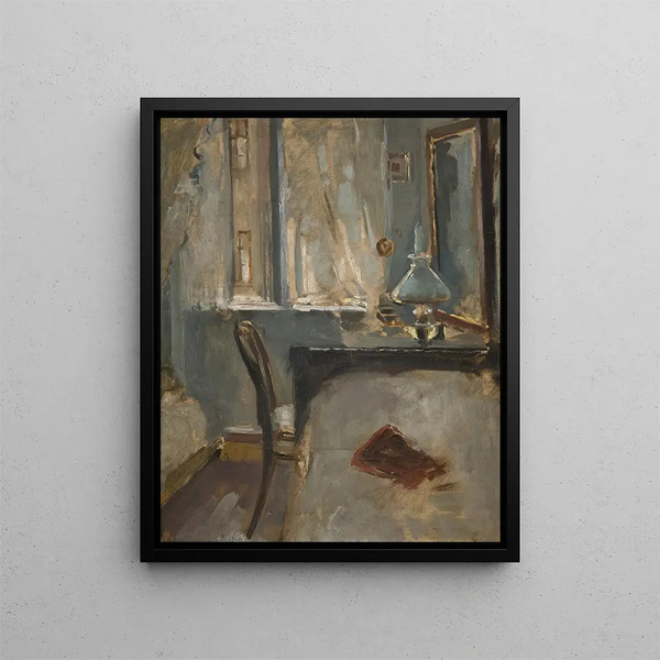 Study of the interior of the artist's studio in Krakow - Olga Boznańska — framed artwork on a wall