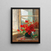 A bouquet of poppies near the window - Olga Wisinger-Florian — framed artwork on a wall