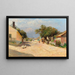 a village road under the midday summer sun - Olga Wisinger-Florian — framed artwork on a wall