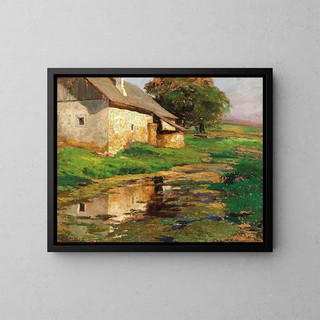the temple behind the house - Olga Wisinger-Florian — framed artwork on a wall