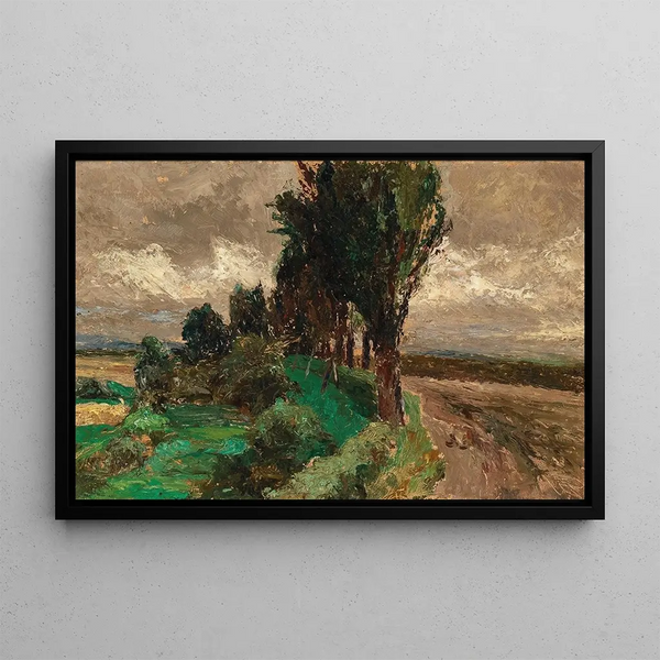 Allée de peupliers - Olga Wisinger-Florian — framed artwork on a wall
