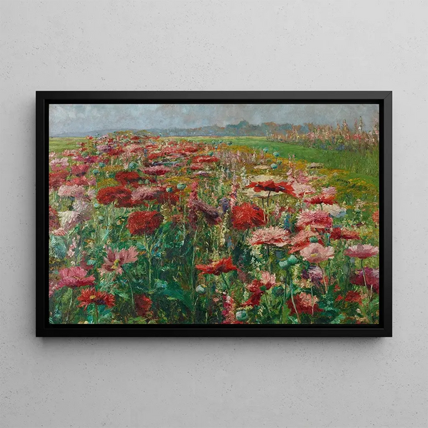 Coquelicot en fleur - Olga Wisinger-Florian — framed artwork on a wall