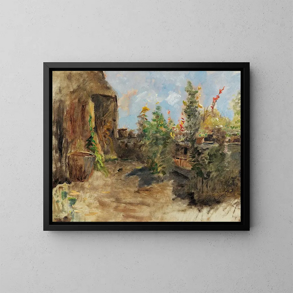 Farm Garden Painting - Olga Wisinger-Florian — framed artwork on a wall