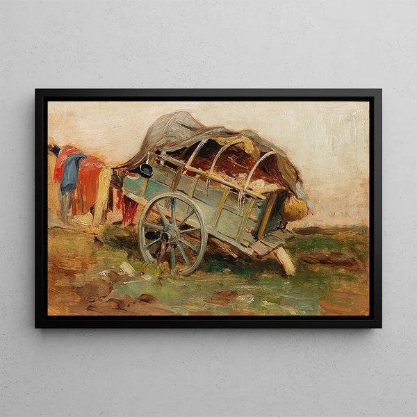 Hay Cart - Olga Wisinger-Florian — framed artwork on a wall