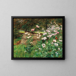 In the vegetable garden - Olga Wisinger-Florian — framed artwork on a wall