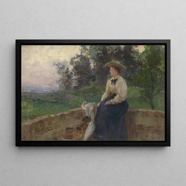 In Thought - Olga Wisinger-Florian — framed artwork on a wall