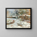 Snow of October, motif of the garden of Hartenstein Castle - Olga Wisinger-Florian — framed artwork on a wall