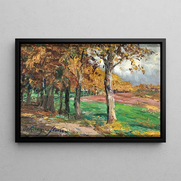 Study for the Plane Tree Alley - Olga Wisinger-Florian — framed artwork on a wall