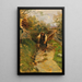Study of a Peasant Woman Returning Home - Olga Wisinger-Florian — framed artwork on a wall