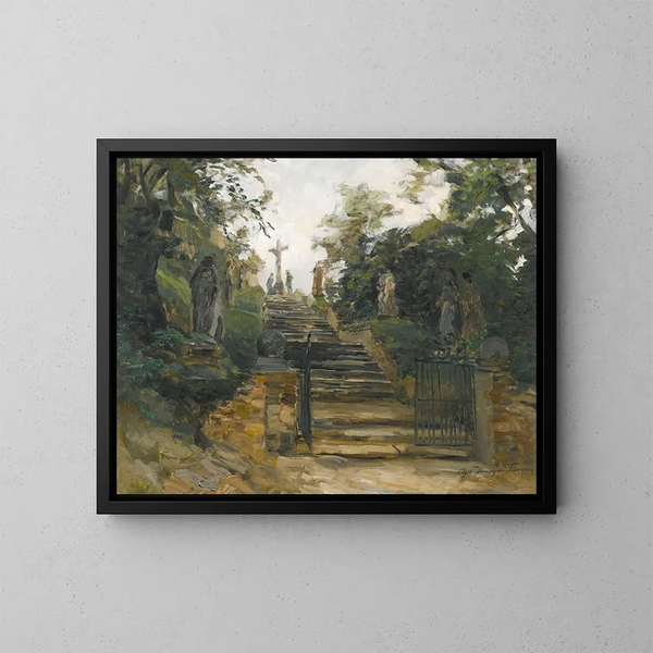 Le Bisamberg near Vienna - Olga Wisinger-Florian — framed artwork on a wall