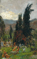 View of a cemetery at dusk - Olga Wisinger-Florian — artwork view