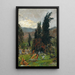 View of a cemetery at dusk - Olga Wisinger-Florian — framed artwork on a wall