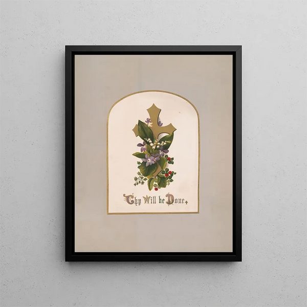 Croix de Prangs dans les tapis n° 12 - Olive E. Whitney — framed artwork on a wall