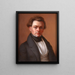 Self-portrait painting - Oliver Tarbell Eddy — framed artwork on a wall