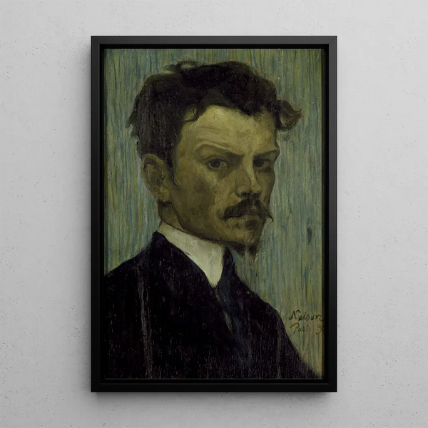 Self-portrait - Olof Sager-Nelson — framed artwork on a wall