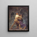 Jacob wrestling with the angel - Oluf Hartmann — framed artwork on a wall