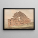Ruins of a church in Greenland, illustration for WA Graah, exploration voyage along the east coast of Greenland 2 - Oluf Olufsen Bagge — framed artwork on a wall