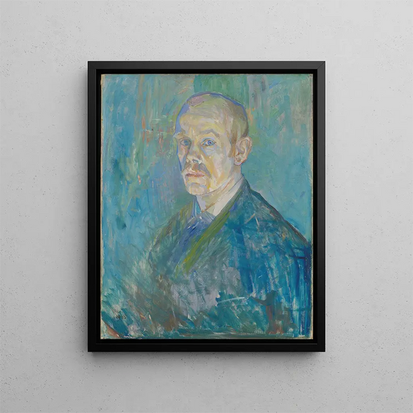 Self-portrait - Oluf Wold-Torne — framed artwork on a wall