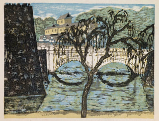 Nijbashi from the series Souvenirs of Tokyo - Onchi Kōshirō — artwork view