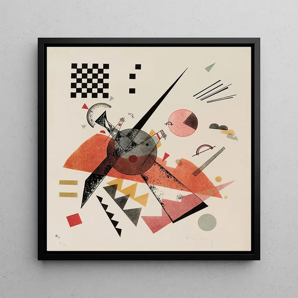 Orange Painting - Wassily Kandinsky — framed artwork on a wall