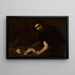 a man eviscerating a fish - Orazio Fidani — framed artwork on a wall