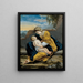 the Virgin and Child in a landscape - Orazio Gentileschi — framed artwork on a wall