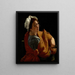 Portrait of a young woman as a sibyl - Orazio Gentileschi — framed artwork on a wall