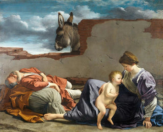 Repos sur la fuite en Égypte - Orazio Gentileschi — artwork view