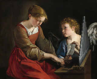 Saint Cecilia and an angel - Orazio Gentileschi — artwork view