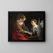 Saint Cecilia and an angel - Orazio Gentileschi — framed artwork on a wall