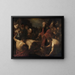 Moses giving water to the Israelites in the desert - Orazio de Ferrari — framed artwork on a wall