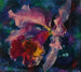 Orchidée sur fond bleu - Augusto Giacometti — artwork view