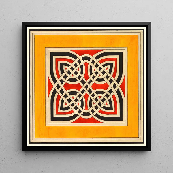 Celtic Ornament Painting - Elizabeth A Nedwill — framed artwork on a wall