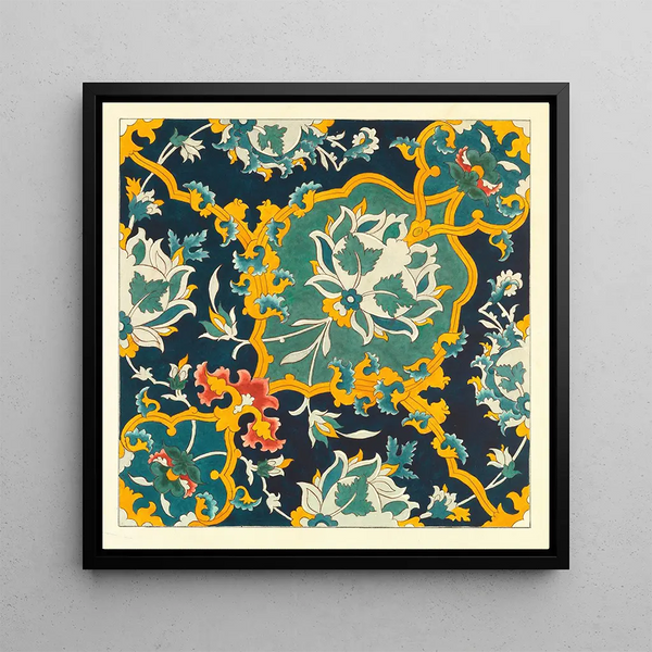 Persian Ornament Painting - Elizabeth A Nedwill — framed artwork on a wall