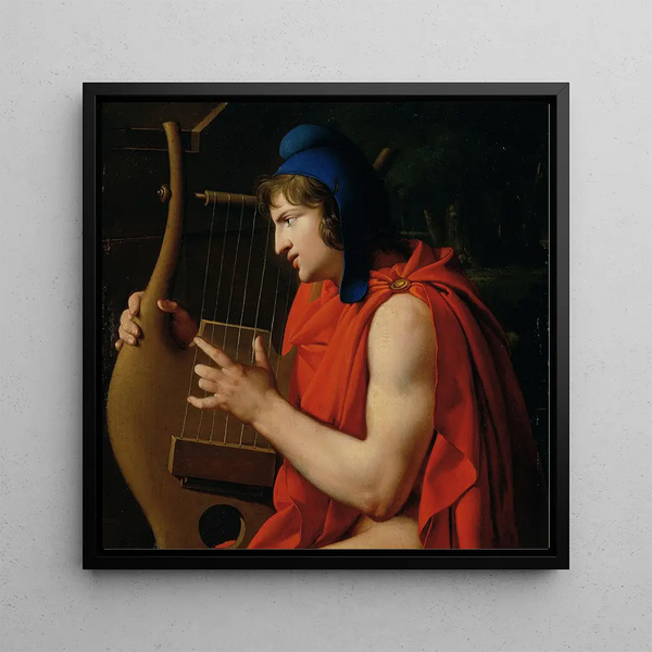 Orpheus at the Tomb of Eurydice - Johann Peter Krafft — framed artwork on a wall