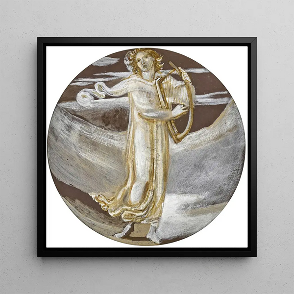 Orpheus and his lyre - Sir Edward Coley Burne-Jones — framed artwork on a wall