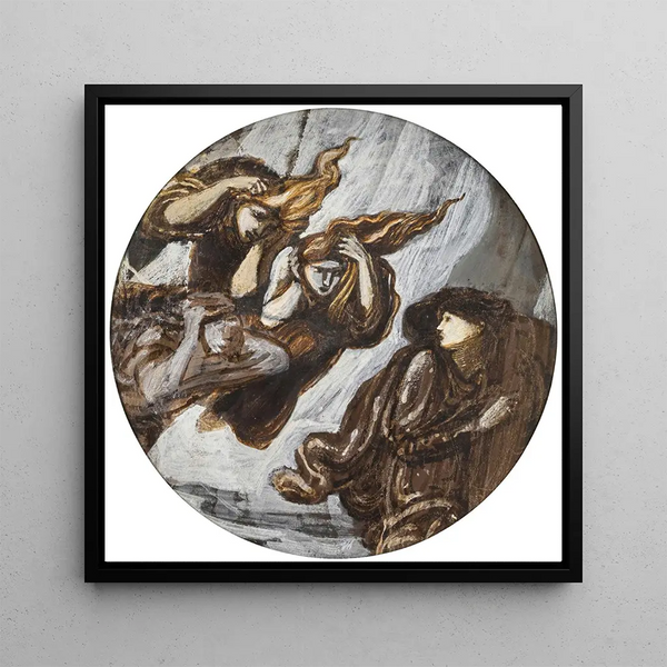 Orpheus Pursued by Furies - Sir Edward Coley Burne-Jones — wall display of the artwork