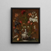 Flowers in a grotesque vase - Orsola Maddalena Caccia — framed artwork on a wall