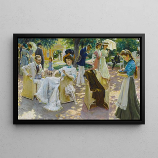 Summer Day Painting - Oscar Arthur Bluhm — framed artwork on a wall