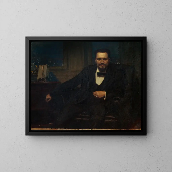 Portrait of Ernest Thiel - Oscar Björck — framed artwork on a wall