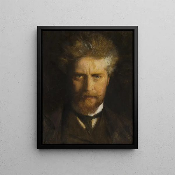 Self-portrait Painting - Oscar Björck — framed artwork on a wall